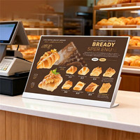 Papan Menu Digital Android 23,8 Inci untuk Toko Minuman, Meja Pemesanan, Layar Signage Menu Elektronik