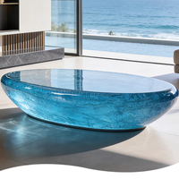 Leichter Luxus Moderner Transparenter Harz-Couchtisch für Wohnzimmer und Club Kreatives Hochwertiges Farbiges Design