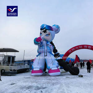 Mascotte de bienvenue sur le thème du monde de la glace et de la neige en plein air - Modèle féminin - Product Image 1