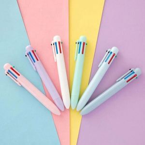Cheap Custom Plastic 6 <b>Colors</b> in 1 Multicolor Ballpoint <b>Pen</b> with Logo Promotional Student Gifts Office School Writing Supplies - Product Image 5