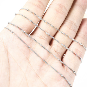 Stainless Steel <b>Beaded</b> Chain 5 Meter Roll Spike Pattern Women's <b>Bracelet</b> Necklace Twist Chain <b>Gold</b> Rose <b>Gold</b> Steel Color - Product Image 2