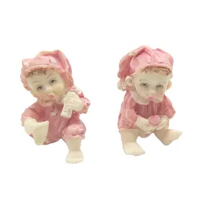 Allongé bébé petite Figurine pour la décoration de la maison nouveau-né bébé Souvenir ange fée Figurines résine personnalisée Europe Xiamen Port 10 G - Product Image 1