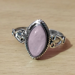 Bague pour femme en larimar, design rétro simple, bijou de mode pour tous les jours et les fêtes, cadeau - Product Image 4