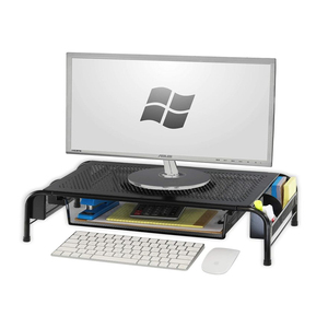 Kim Loại Bàn Màn Hình Đứng <span class=keywords><strong>Riser</strong></span> Với Tổ Chức Ngăn Kéo Gỗ Bàn Organizer Đứng - Product Image 4