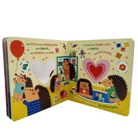 Livres d'histoires pour enfants bon marché en vrac avec trou découpé en forme de coeur de grotte couverture rigide enduit et papier d'art-impression de livre personnalisée pour les enfants
