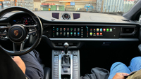 Macan Dual Grand Écran Android Apple CarPlay GPS Radio Lecteur Multimédia pour Voiture Amélioration de l'Intérieur de la Voiture Divertissement Intégré