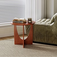 Table basse scandinave minimaliste en bois massif, écologique et durable, table d'appoint moderne noire, meubles de salon