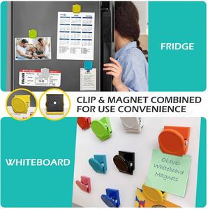 Custom LOGO Metal Mini Strong Magnetic Clips Heavy Scratch Resistant <b>Fridge</b> Whiteboard Magnets for Office Paper Poster Photo - Product Image 4