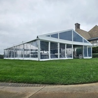 Carpa Transparente Personalizable para Eventos al Aire Libre, Estructura de Techo Abierto para Bodas, Fiestas, Patio, Espacio Emergente