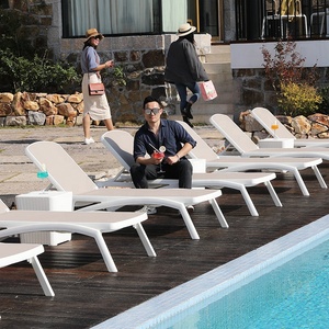 Fauteuil de soleil en rotin PP réglable, 50 pièces, chaise longue d'extérieur pour plage - Product Image 3