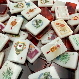 2026 Nuevo Juego de Mahjong de Lujo Estilo Americano con Fuego Rojo y Riqueza Grabados en Acrílico, Juego de Mesa Americano de Venta Caliente, Regalo - Product Image 2