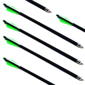 Archery Carbon Crossbow Bolt Woven Layer with Vanes Outdoor Hunting 16/18/20 inch Compound Arrow Crossbow