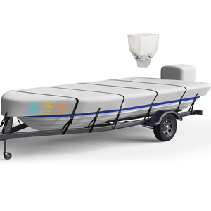 Bâche de <span class=keywords><strong>bateau</strong></span> en <span class=keywords><strong>toile</strong></span> de polyester de qualité marine, imperméable, ajustement universel pour <span class=keywords><strong>bateau</strong></span> de pêche - Product Image 2