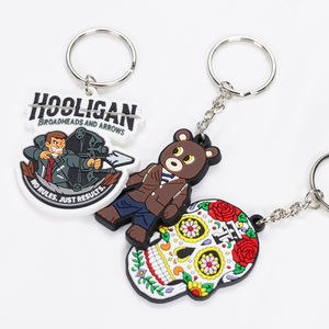 Llavero de silicona con diseño de dibujos animados, estilo moderno, troquelado y en relieve, llavero de PVC suave personalizado para promoción - Product Image 2