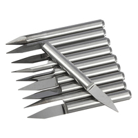 Haute précision 3.175 CNC routeur peu V Bit 20 ° 30 ° 45 ° 60 ° carbure Micro fraise en bout fond plat V Bit pour le travail du bois PVC plastique