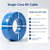 Câble électrique BV 2,5 mm² monobrin en cuivre massif isolé PVC 450/750V pour câblage fixe domestique et bâtiment