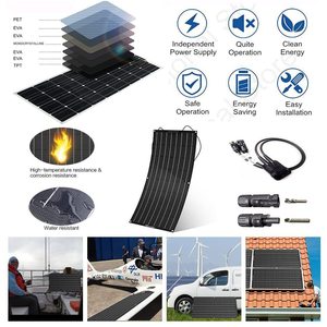 Alecter Solar - Kit de Panel Solar Monocristalino Flexible de 100/200/300W con 22% de Eficiencia, Controlador para Exteriores APH-P75, 3.8kg - Product Image 5