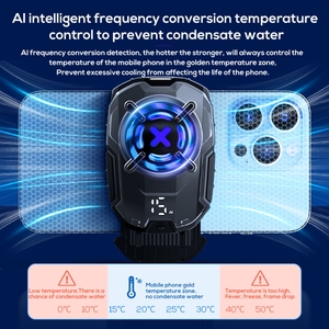 El último ventilador de refrigeración DL16 enfriador de teléfono móvil función AI Temperatura de pantalla LED para juegos con joysticks y controladores de juegos - Product Image 3