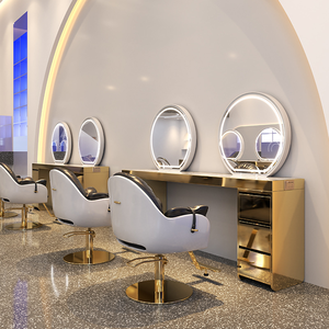 Muebles para Salón de Belleza y <span class=keywords><strong>Barber</strong></span>ía, Mesa de Espejo Brillante para Mujeres, Hecha de Vidrio - Product Image 5