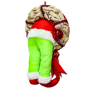 2024 moderno tessuto di lino ghirlanda porta Chic tema natalizio per Noel Navidad Natale ladro Natale decorazioni natalizie - Product Image 3