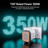 Refroidisseur liquide AIO TCOMAS 360 mm avec écran LCD incurvé de 6,67 pouces et ventilateurs ARGB, système de refroidissement de processeur de jeu de bureau haut de gamme 350 W TDP
