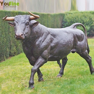 Tượng Bò Tây Ban Nha Bằng Đồng Kích Thước Cuộc Sống Trang Trí Công Viên Vườn Ngoài Trời - Product Image 4