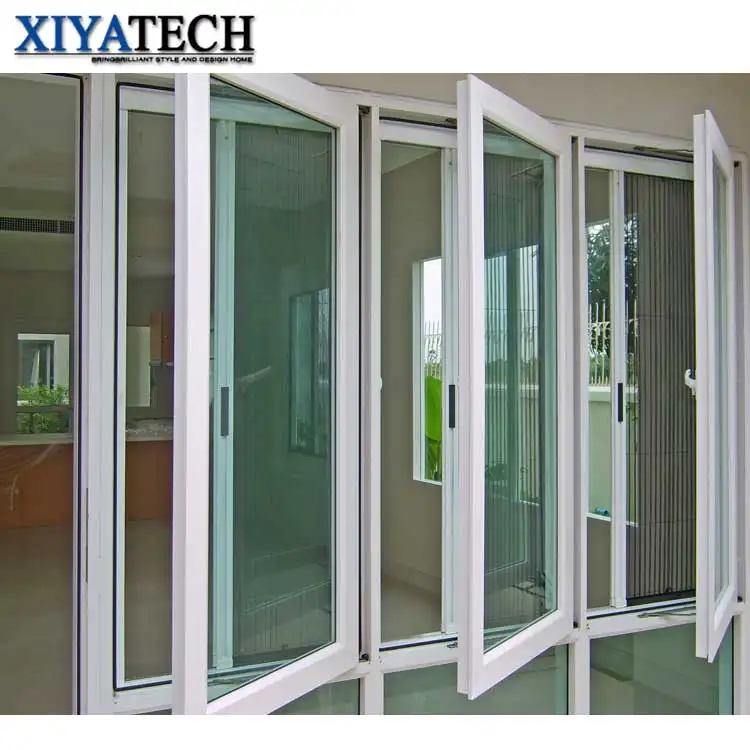Xiyatech NFRC 모던 한 디자인 에코 친화적 인 맞춤형 방음 알루미늄 이중 여닫이 창 고정 유리
