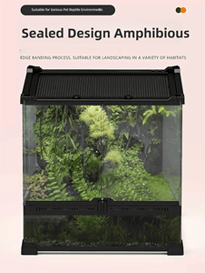 Terrário de Répteis de Vidro Temperado com Porta Dupla, Ecológico e Durável, Vários Tamanhos, Gaiola Exótica para Cobras e Lagartos - Product Image 3