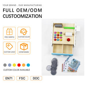 <span class=keywords><strong>Caisse</strong></span> <span class=keywords><strong>enregistreuse</strong></span> en bois, modèle A054, durable, ANNA & BECK, pour enfants de 4 à 6 mois, jeu d'imitation, apprentissage des nombres, OEM ODM - Product Image 4