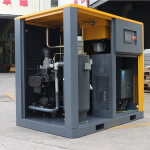 出厂价两段式37KW 50HP风冷润滑式可变速旋转螺杆空气压缩机带电机静音工业泵 - Product Image 3