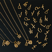 Collier pendentif unique en trois dimensions 26 lettres anglaises accessoires bracelet placage en acier inoxydable or 18 carats
