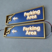 Signalisation directionnelle d'hôtel 3D personnalisée en acier inoxydable 304 avec éclairage LED, signalisation commerciale en acrylique, éclairage LED, numéro de chambre