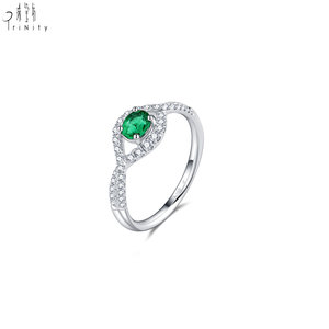 แหวนเพชรธรรมชาติแท้18K ทำด้วยมือทำมือแหวนมรกตสินค้าใหม่ล่าสุดจากผู้ผลิตขายส่ง - Product Image 3