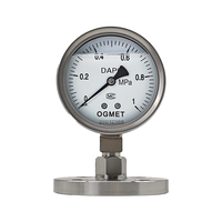 YNTP-100BMF Stainless Steel Shock Resistant Diaphragm Pressure Gauge Flange Manometer 4'' for Water Treatment System