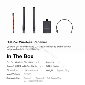 Récepteur sans fil <span class=keywords><strong>DJI</strong></span> <span class=keywords><strong>Pro</strong></span> pour <span class=keywords><strong>DJI</strong></span> <span class=keywords><strong>Ronin</strong></span> 2 / <span class=keywords><strong>DJI</strong></span> Force <span class=keywords><strong>Pro</strong></span> / <span class=keywords><strong>DJI</strong></span> Master Wheels Portée de contrôle jusqu'à <span class=keywords><strong>3</strong></span> km - Product Image 2