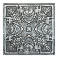Plaques de plafond en PVC imitation étain 2x2 pieds, gaufrées, étanches, pour murs intérieurs de cafés, bars, hôtels, ignifuges, livraison incluse