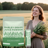 Julong Poudre de feuille d'orge biologique personnalisée 100g de poudre d'herbe d'orge en poudre de jus d'orge de marque privée