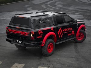 Autocollants de <span class=keywords><strong>voiture</strong></span> en vinyle personnalisés pour Ford Raptor F-150 Pickup Truck, décalcomanies, bandes de course, graphiques, décoration de carrosserie imperméable - Product Image 1