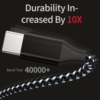 Câble de données Micro USB en nylon, charge rapide, câble de charge rapide personnalisé, câble de données USB Type C pour Android