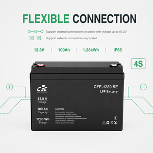 Batterie LiFePO4 LFP CFE-1280 SE 12,8V 100Ah avec BMS IP65, 3000 cycles, pour onduleur <span class=keywords><strong>FoxESS</strong></span>, systèmes solaires hors réseau - Product Image 1