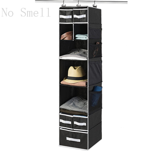 Armario plegable personalizado de 7 estantes, armario colgante resistente, organizador de <span class=keywords><strong>cajones</strong></span>, almacenamiento de plástico, bolsas de ropa, almacenamiento organizado - Product Image 1