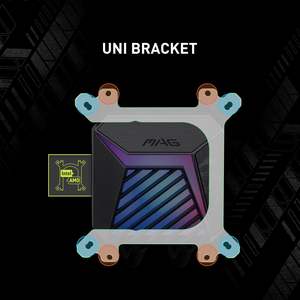 Refroidisseur liquide pour processeur <span class=keywords><strong>MSI</strong></span> MAG CORELIQUID A15 360 - <span class=keywords><strong>AIO</strong></span> ARGB - Radiateur 360 mm - Compatible AM5, LGA 1851 - 3 ventilateurs PWM ARGB de 120 mm - Product Image 5