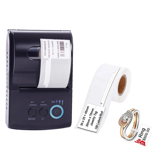 Impressora Térmica Mini ER-5801 para Etiquetas de Joias, Impressora de Etiquetas para Anéis, Relógios e Óculos, Preto e Branco, 50mm (máx.), 75*118*58mm, 1 ano de garantia - Product Image 1