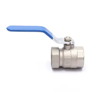 General Plumbing Shut Off Valve Cock Nickel Plated 1/2"-4" Forged Brass Ball Valve With PVC Coated Steel Handle