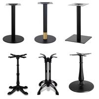 Support de table de restaurant de style rétro occidental LangDiQi LDQ-189 en acier noir avec plaque en fonte et design griffe de tigre