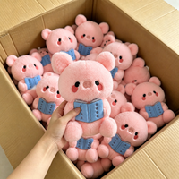 Jouets en peluche cochon mignons et doux de 8 pouces, à prix abordable, pour la lecture, la décoration de chambre et les prix de machine à griffes d'arcade