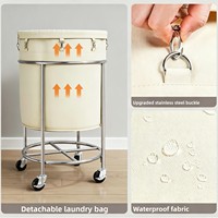 Panier à linge sale mobile avec roulettes, chariot à linge, bac de rangement pour vêtements sales pour la maison et la salle de bain