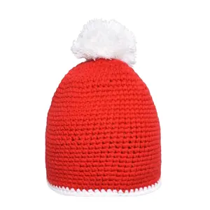 Chapeau à pompon à rayures contrastées, merchandising personnalisé - Product Image 2