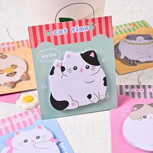 กระดาษโน้ตรูปการ์ตูนน่ารัก Cat Paradise คุณภาพสูง สำหรับนักเรียน ใช้ตกแต่งข้อความ ของใช้สำหรับการเรียนรู้ ต้อนรับเปิดเทอม - Product Image 3