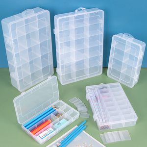 SUNSHING Plastic Tackle Box with Grids 15 Grid Divided Storage Organizer Multi Compartment Box for Carp Fishing Lures <b>Coin</b> Bead - Product Image 2